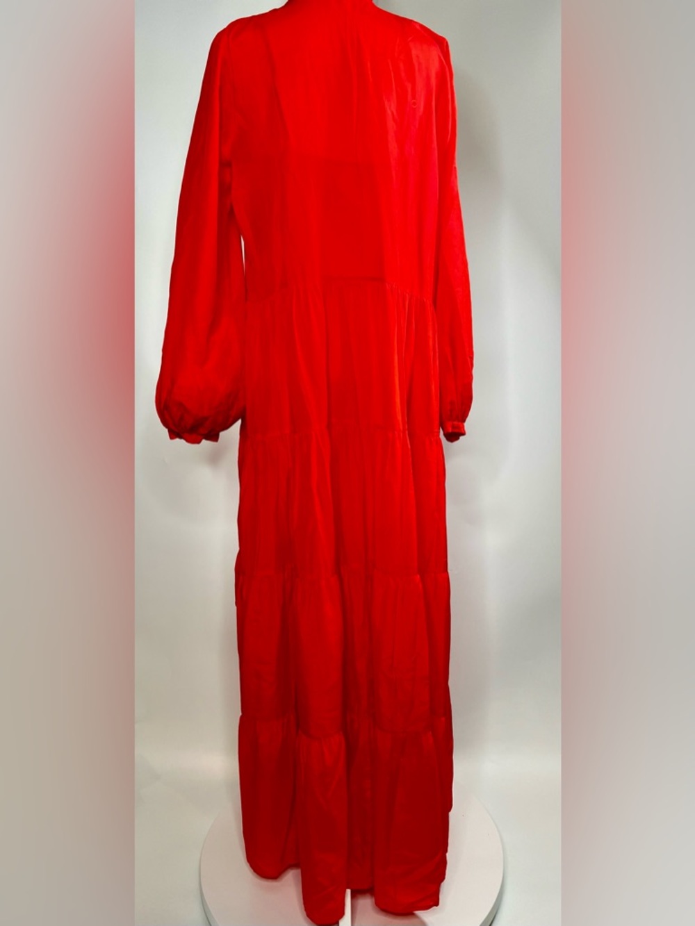 🧡NWOT BIRD & KNOLL JAMES TIERED MAXI DRESS IN COTTON-SILK BLEND SIZE M - Picture 11 of 16